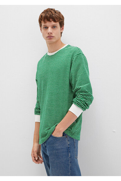 Mavi Striped Green T-Shirt Loose Fit / Relaxed Fit 0613038-85916