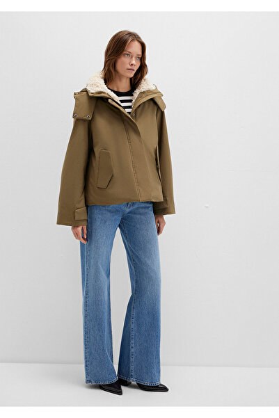 Mavi Faux Fur Detailed Hooded Khaki Parka Regular Fit / Regular Cut 1110759-71816