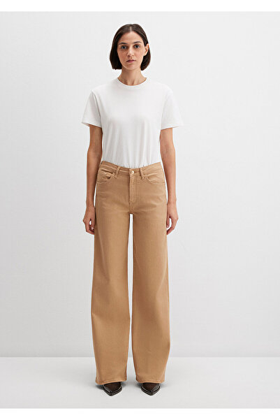 Mavi Malibu Beige Gabardine Trousers 1010152-91198
