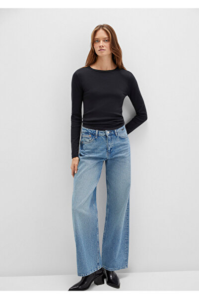 Mavi Long Sleeve Black Basic T-Shirt Fitted / Bodycon Cut 1613619-900