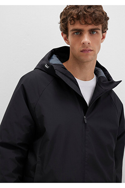 Mavi Water Repellent Hooded Black Coat Regular Fit / Regular Cut 0110615-71379