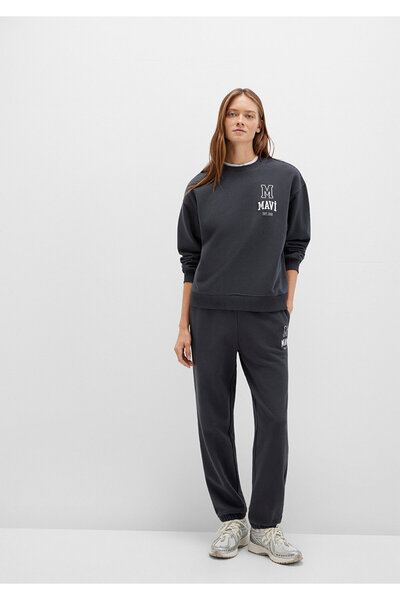 Mavi Logo Printed Anthracite Sweatpants 1010801-70087