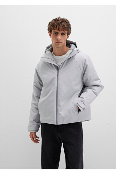 Mavi Water Repellent Hooded Gray Coat Regular Fit / Regular Cut 0110615-70075