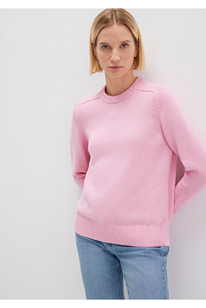 Mavi Silk Blend Crew Neck Pink Sweater Regular Fit / Regular Cut 1710726-70972