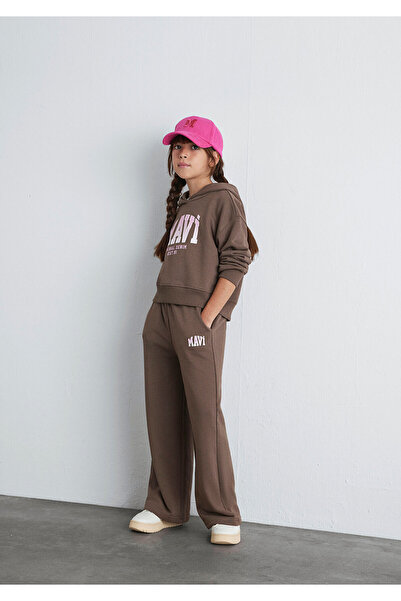Mavi Logo Printed Brown Sweatpants 7010038-87181
