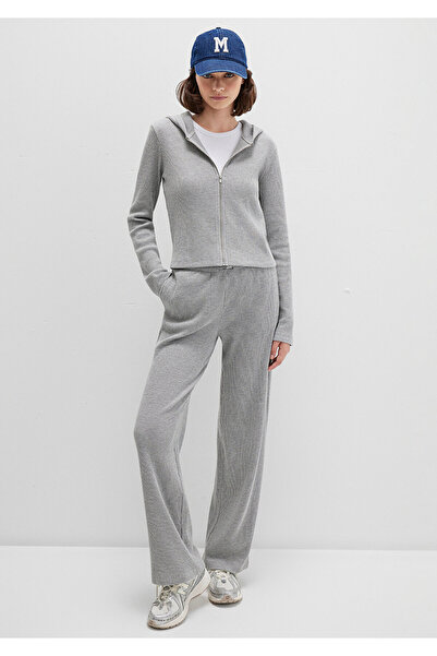 Mavi Zippered Textured Gray Sweatshirt 1613383-80018