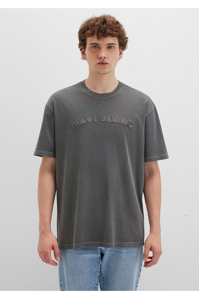 Mavi Jeans Printed Anthracite T-Shirt Loose Fit / Relaxed Fit 0612953-900
