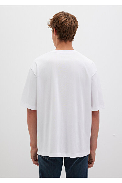 Mavi Pro Logo Printed White T-Shirt Relaxed Fit 0613084-620