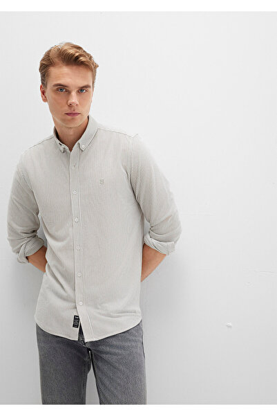 Mavi Striped Khaki Shirt Slim Fit / Slim Fit 0211402-91332