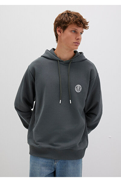 Mavi Mvjns Logo Printed Hooded Green Sweatshirt 0611786-71598