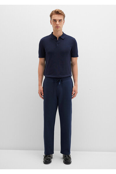 Mavi Navy Blue Knitted Interlock Trousers 0010521-70490