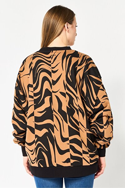 Hugo Boss Women Crew Neck Long Sleeve All Over Printed Sweatshirt, Multicolor