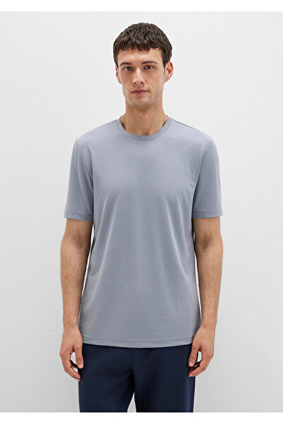Mavi guler rotund basic Tricou Regular Fit / Normal croială 0612865-86584