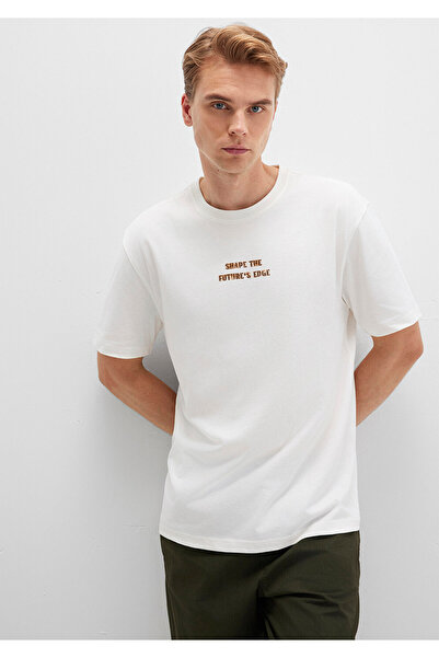 Mavi Printed Ecru T-Shirt Loose Fit / Loose Relaxed Fit 0612836-70057