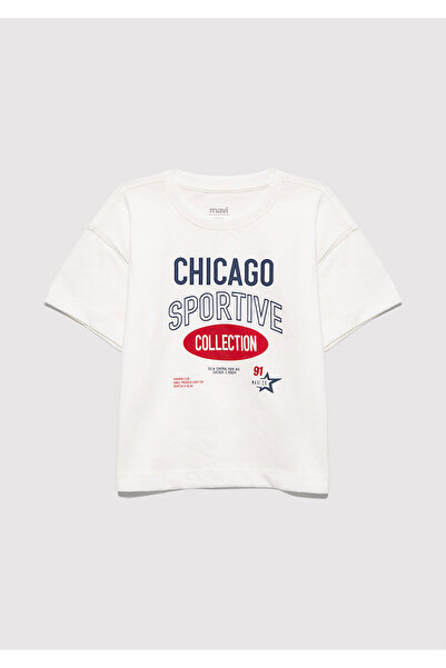 Mavi Chicago Sportive Off White Girl's T-Shirt M7610344-70057