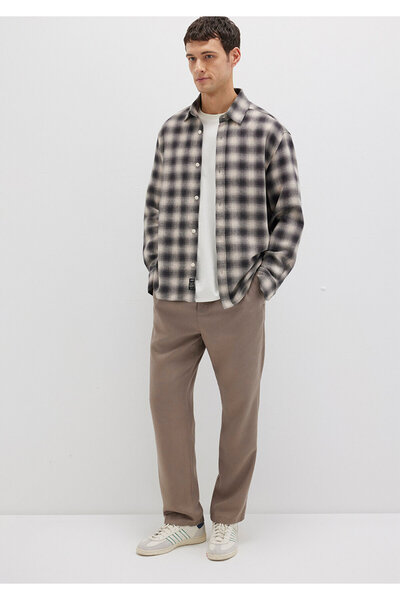 Mavi Checkered Gray Shirt Loose Fit / Loose Relaxed Fit 0211646-90858