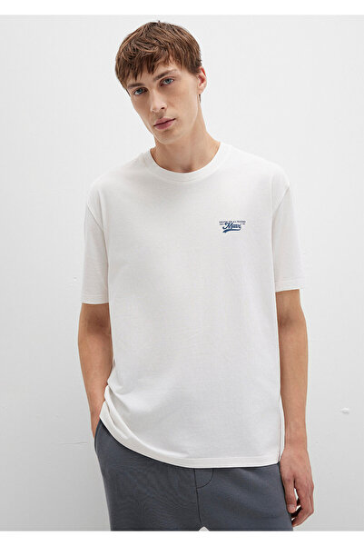 Mavi Printed Ecru T-Shirt Loose Fit / Loose Relaxed Fit 0612840-70057