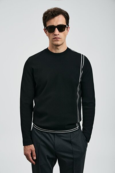 Kocamanlar Ayakkabı Lufian 112090166 Farm Sweatshirt Men's Sweatshirt Black