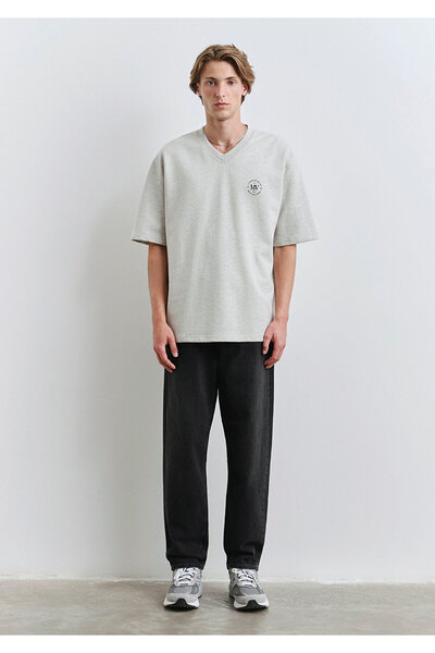 Mavi Mv Printed Gray T-Shirt Relaxed Fit / Relaxed Cut 0612846-82498