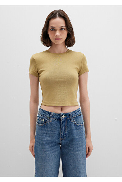 Mavi Green Basic Crop T-Shirt Crop / Short Cut 1600814-70217