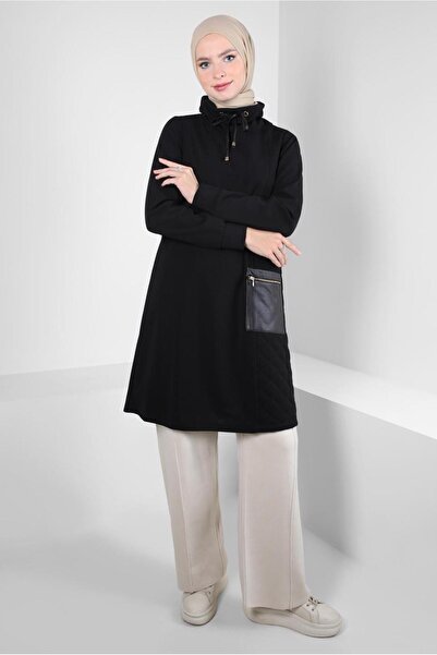 Alvina LACE-UP COLLAR DETAILED TUNIC 44187