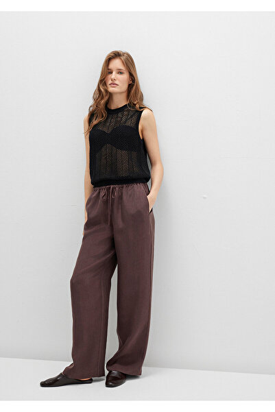 Mavi Brown Liyosel Pants with Tie Waist 1011023-70259