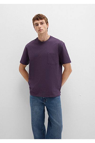 Mavi Pocket Detailed Purple Basic T-Shirt Loose Fit / Relaxed Fit 066248-70688