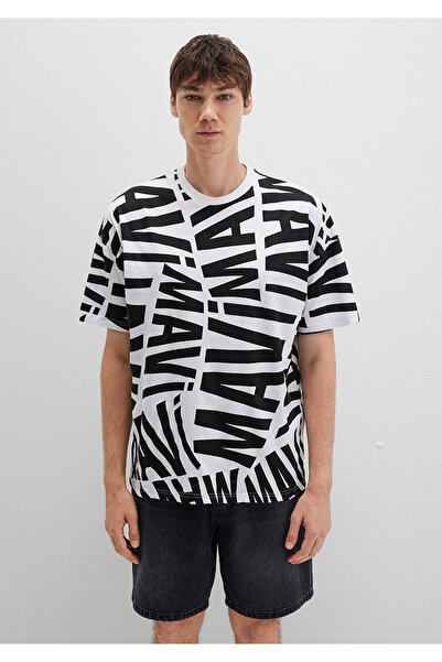 Mavi Logo Printed Black T-Shirt Oversize / Wide Cut 0610629-900