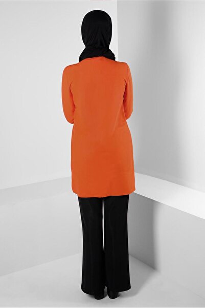 Alvina 43608 Model Stitching Detailed Shirt Tunic