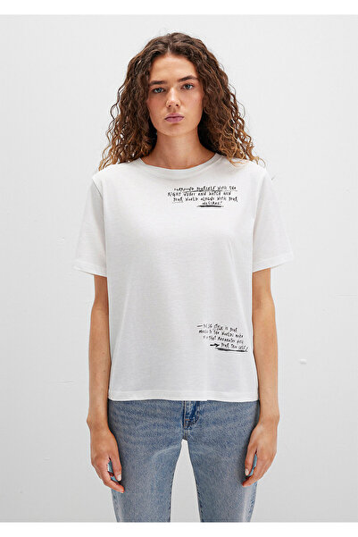 Mavi Printed White T-Shirt Regular Fit / Regular Cut 1613485-70057