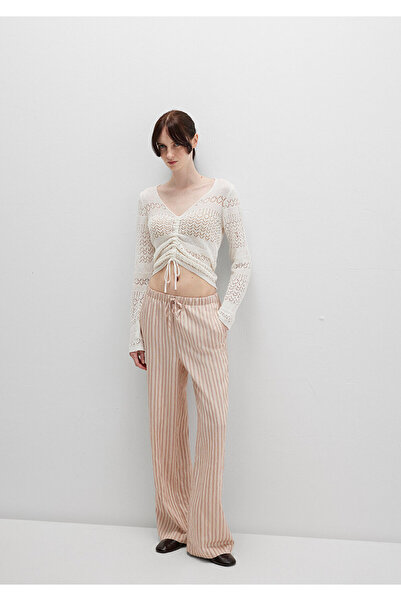 Mavi Striped Beige Trousers 1011024-90719