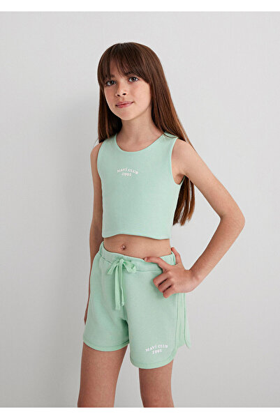 Mavi Club Printed Green T-Shirt Fitted / Fitted Cut 7610326-71447