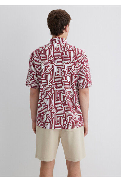 Mavi Printed Burgundy Shirt Loose Fit / Relaxed Fit 0211536-89926