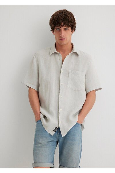 Mavi Men's Gray M0211473-70080 Short Sleeve Shirt