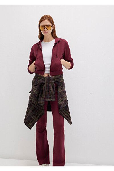 Mavi Hooded Claret Red Interlock Sweatshirt 1S10424-70394