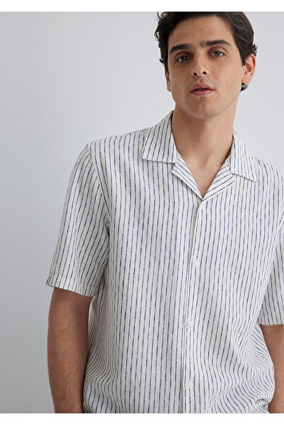 Mavi Linen Blend Striped Shirt Regular Fit / Regular Cut 0211549-87737