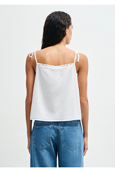 Mavi Fish Embroidered White Blouse 1211217-620