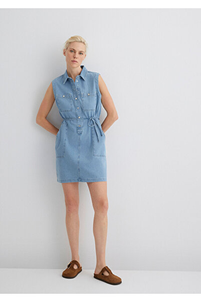 Mavi Rochie de jeans clasică Simla Gold 1310659-89757