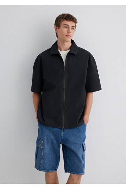 Mavi Zippered Anthracite Shirt Oversize / Wide Cut 0211545-70092