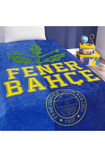 Taç Lisanslı Fenerbahçe Palamut Logo Tek Kişilik Battaniye