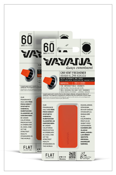 VAVANA Araba Klima Kokusu, Flat Oto Kokusu, 60 Gün Etkili Araç Kokusu 2'li Se...