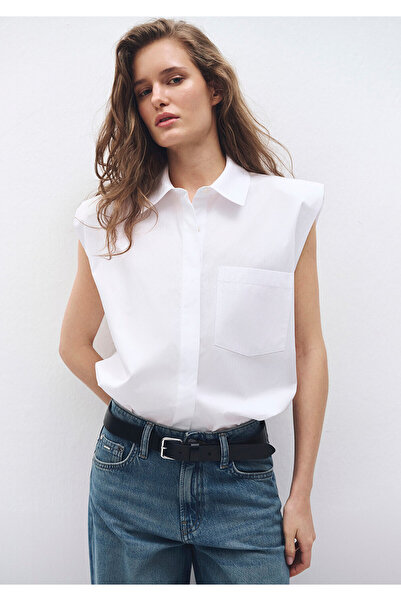 Mavi White Sleeveless Shirt Oversize / Wide Cut 1211079-620