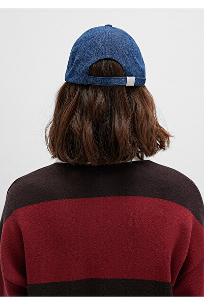 Mavi Kedi Nakışlı Denim Şapka 1913012-10241