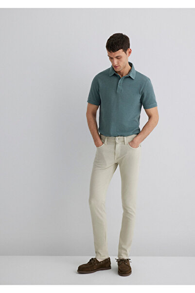 Mavi James Ecru Comfort Gabardine Trousers 0042431024