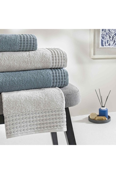 Taç Chain Pure Cotton Cotton Family Set Gray Blue XXL