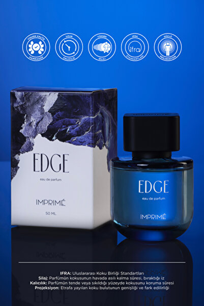 Imprime Edge Edp Men's Perfume 50ml |   Aromatic & Woody |   Bergamot, Lemon, Pink Pepper, Lavender, Amber, Musk
