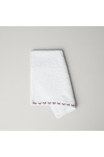 Linens Ribbon Cotton 30X45 cm Hand Towel White