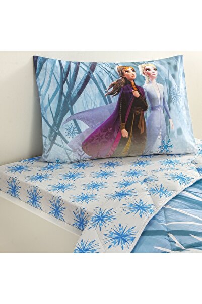 Taç Taç Lisanslı Disney Frozen Winter Tek Kişilik Pamuk Yorgan Seti