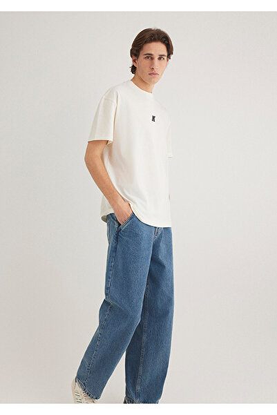 Mavi Pro Logo Gray T-Shirt Loose Fit / Loose Relaxed Cut 0612745 -70057