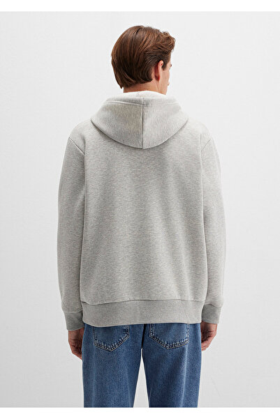 Mavi Logo Printed Hooded Gray Sweatshirt 0611715 -80196